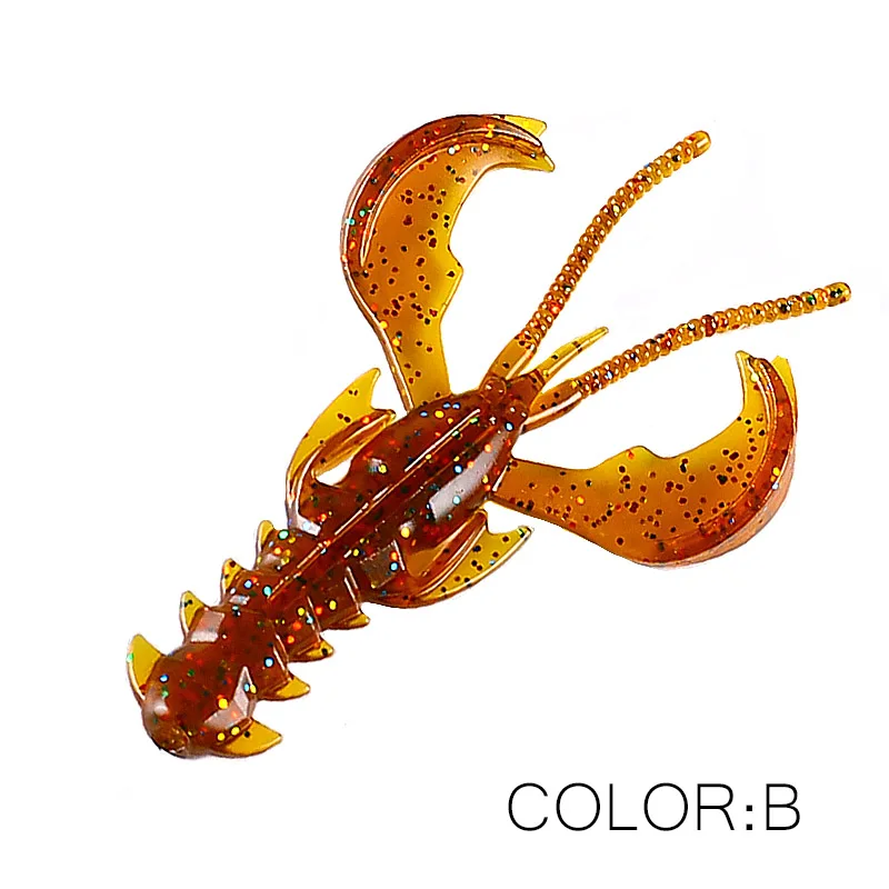 Supercontinent Crazy Lures 65mm/10 Stück 40mm/20 Stück Weichköder Angelköder Garnelen-Hummer Weichplastikköder Angelköder