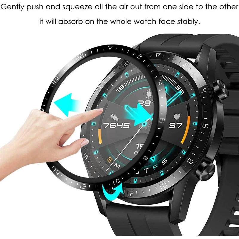 3D Full Cover Soft Flexible Protective Film For Huawei Watch GT2 46mm GT2E GT 2 2E Smart Watch Screen Protector Not Glass