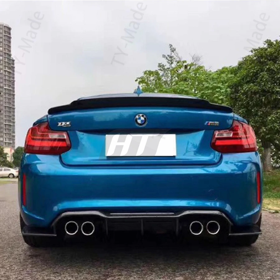 M2 Carbon Fiber Car Racing Rear Bumper Diffuser Lip Spoiler Bumper Aprons Splitters for BMW 2 Series F87 M2 2016 2017 2018 2019