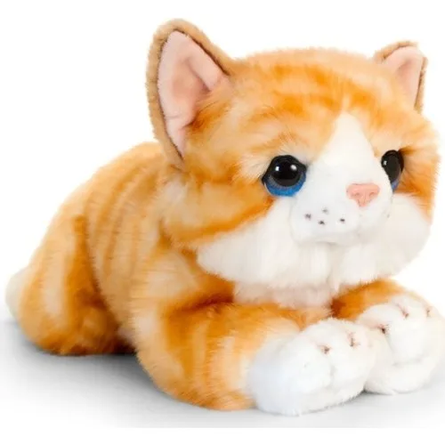 Hediyelık Squishy Plush Yellow Cat 25 cm Around Feather Don 'T Fall Off Very cute, the fact that aratmayacak soft cat