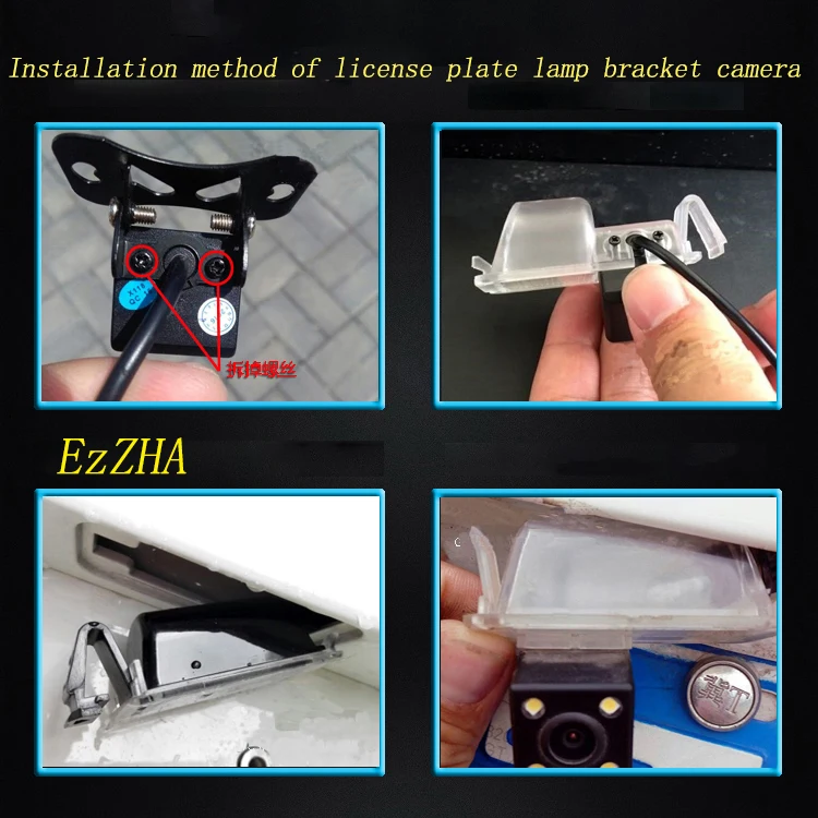 EzZHA Car Rear View Camera Bracket License Plate Light Housing Mount For Jeep Compass Liberty Grand Cherokee Patriot 2012-2015