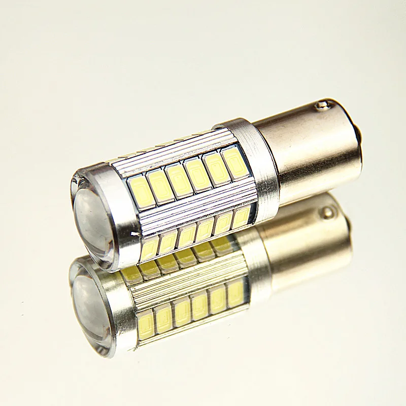 1PC Car Light Signal Lamp 1156 BA15S P21W 1157 Led Led Turn Brake Light Tail Lamp 33SMD 5730 LED Auto Rear Reverse Bulb r5w
