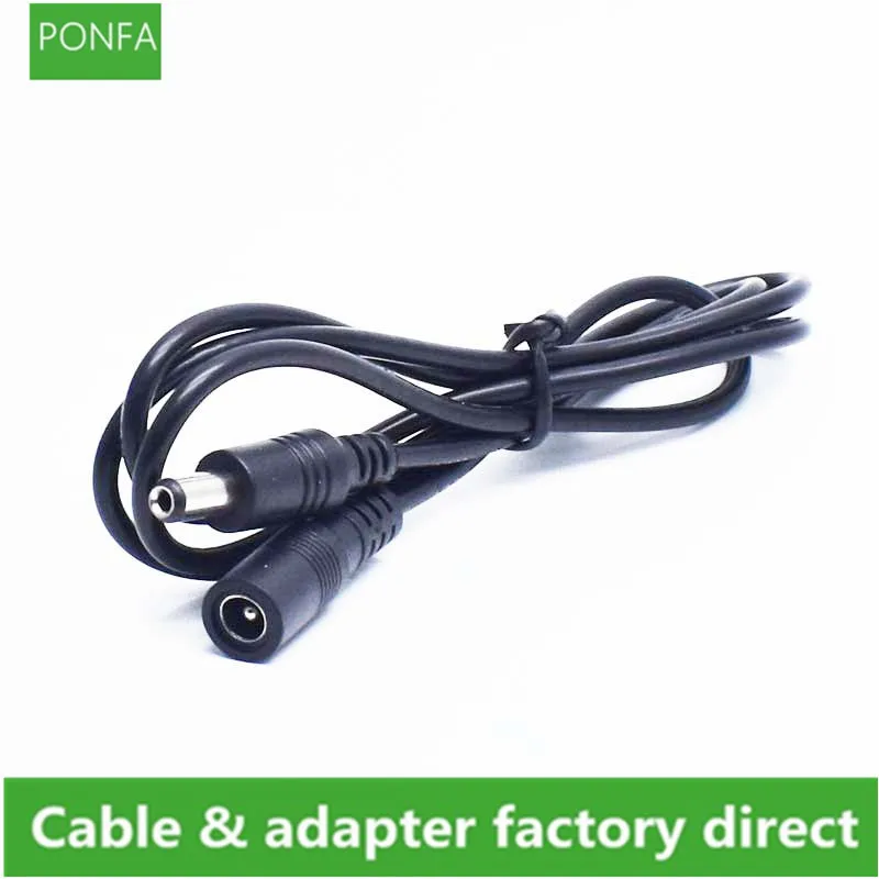 5,5mm x 2,1mm enchufe hembra a macho CCTV Cable de alimentación CC adaptador de cable de extensión cables de alimentación de 12V para cables de extensión de alimentación de cámara