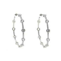 60mm Hoop Earrings Big Circle with AAA Cubic Zirconia Earrings Jewelry for Women Girls Steampunk Ear Punk Earring Ear Fpr Women