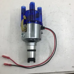 SherryBerg complete electrical CENTRIFUGAL DISTRIBUTOR for EMPI 9428 CHROME 009  STOCK CURVE for VW BUG GHIA THING BUS blue cap