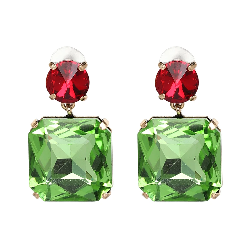 JURAN Hot Brand Bling Crystal Drop Earrings Colorful Rhinestone Dangle Earrings for Women Bridal Party Jewelry Wholesale