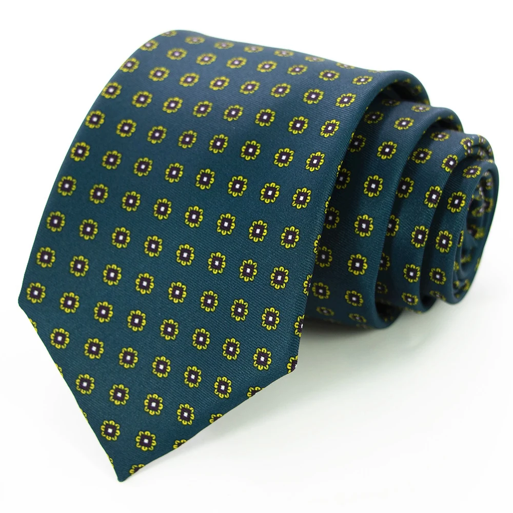 Neue modische Herrenkrawatte mit Print, handgefertigt, 8 cm Seidenkrawatte, Paisley-Blumenmuster, geometrische Krawatte für Geschäft, Party, Hochzeit, Geschenk. – Detail 23