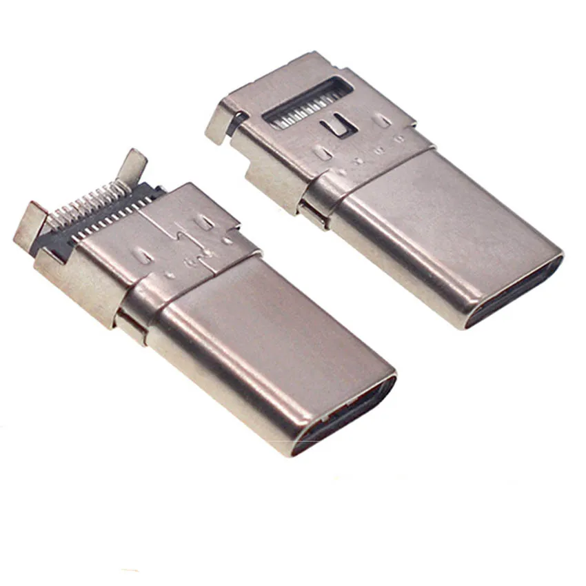 USB 3.1type-c male 24P sink plate full paste double row paste pin two pin plug plate temperature resistant fireproof plug