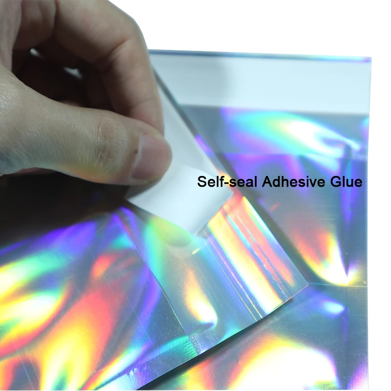 50pcs Laser Self Sealing Plastic Envelopes Mailing Storage Bags Holographic Gift Jewelry Poly Adhesive Courier Packaging Bags