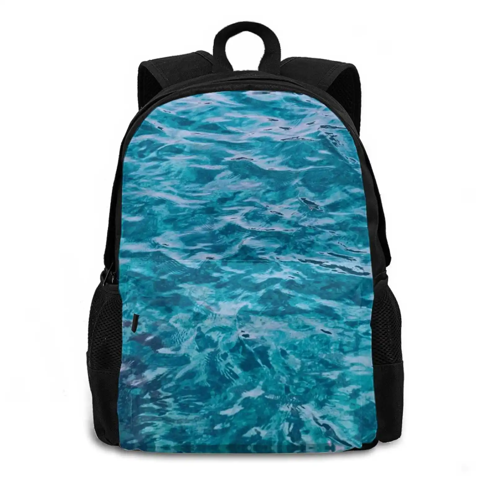 Ocean Wave School Bags For Teenage Girls Laptop Travel Bags Ocean Wave Surf Water Landscape Rocks Aqua Australian Beautiful