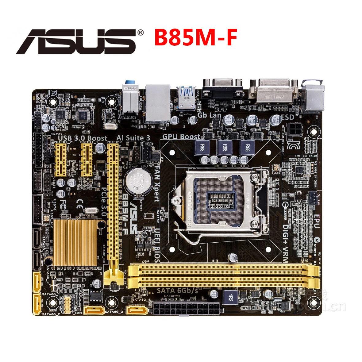 

ASUS B85M-F Motherboard Micro ATX B85MF Systemboard B85M 2xDDR3 For Intel B85 16GB I/O Baffle LGA1150 Desktop Mainboard Used