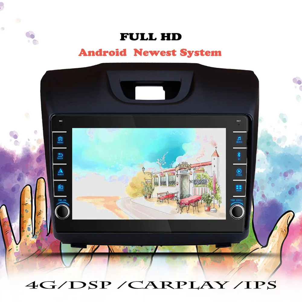 Car Radio For Chevrolet TrailBlazer 2 Colorado S10 Isuzu D-Max 2012 2013 2014-2016 Android Multimedia Player GPS Navigation DVD