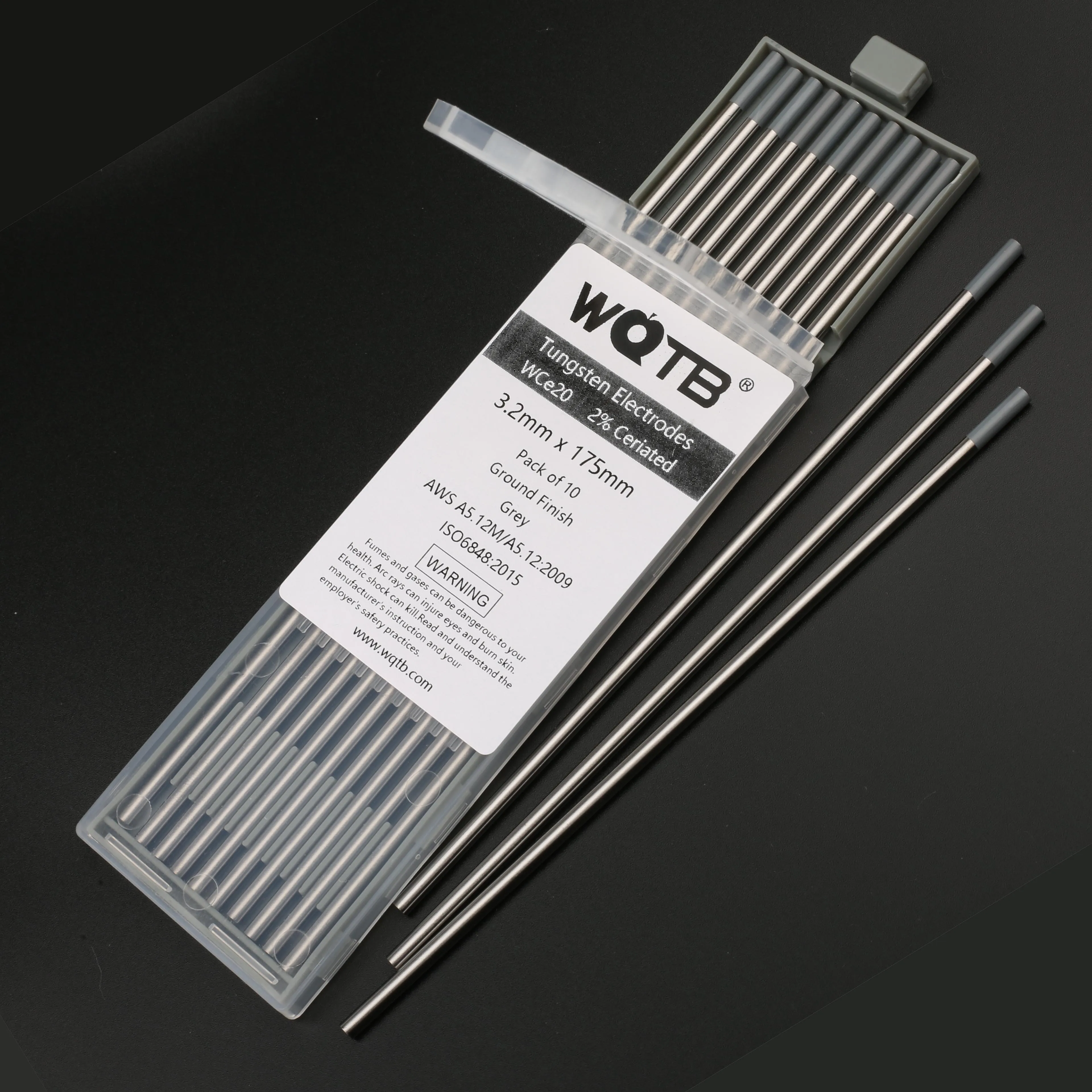 WC20 Ceriated tungsten electrodes  tig welding rods 1.0 1.6 2.0 2.4 3.0 3.2 4.0MM 150mm 175mm tungsten rods 2% Ceriated tungsten