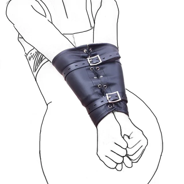 Handcuffs For Sex,Leather Armbinder Straitjacket Belt,BDSM Arms Behind Back Bondage,Toys For Adults