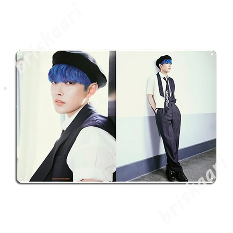 Ateez Hongjoong Inception Metal Signs Customize Living Room Club Party Plates Tin sign Posters