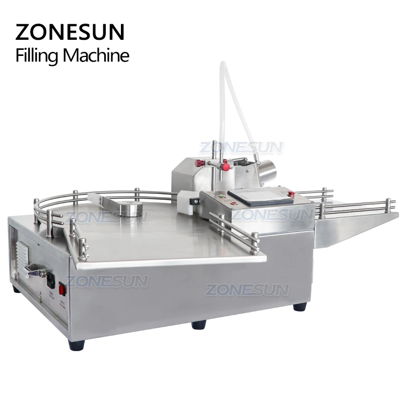 ZONESUN ZS-LPG1 Đầu Đơn Gốm Tỳ Bơm Lọ Thủy Tinh Quận Thương Mại Trung Tâm Tinh Dầu Lỏng Máy Làm Đầy Với Bình Unscrambler