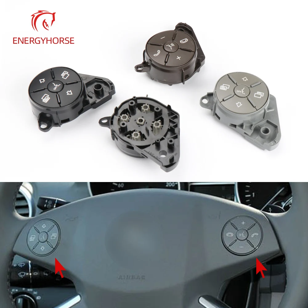 For Mercedes W164 X164 W251 Car Steering Wheel Switch Control Button Trim Cover Kit For Benz ML GL R Class Auto Accessories