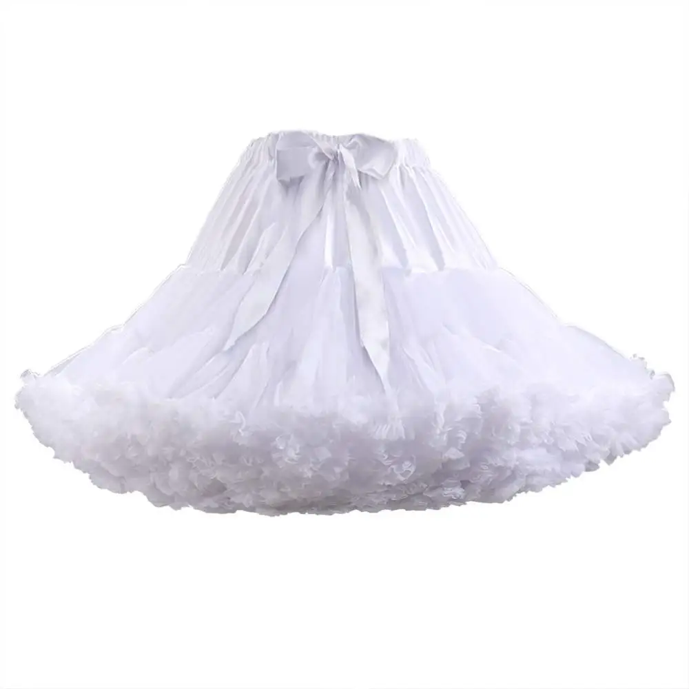 Women's Petticoats Tulle Skirts Half Slips Umderskirt Tutu Ruffled LOLITA Dress