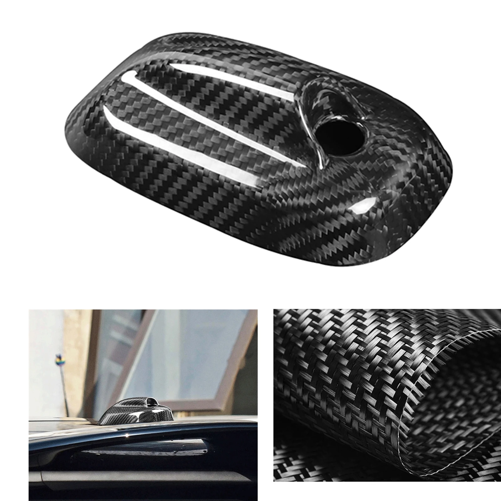 

Carbon Fiber Car Roof Shark Fin Antenna Aerial Cover Trim Exterior Dome Antennae Cap Shell Kit For Mini Cooper F55 F56 2013-2023