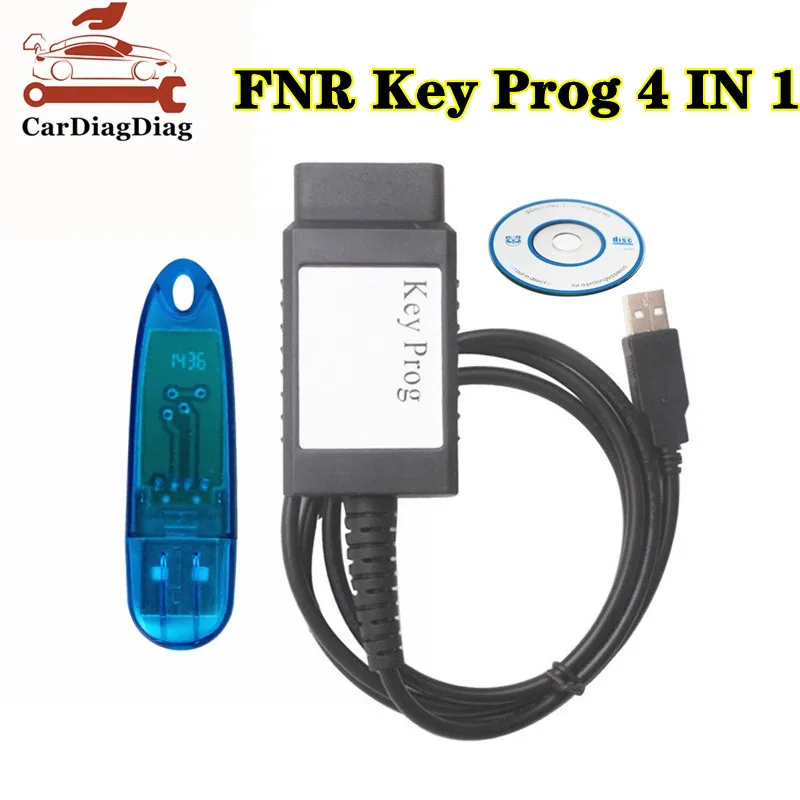 Professional FNR Key Prog 4 IN 1 Auto Key Programmer For Renault For Ford For Nissan With USB Dongle Key Prog 4 IN 1