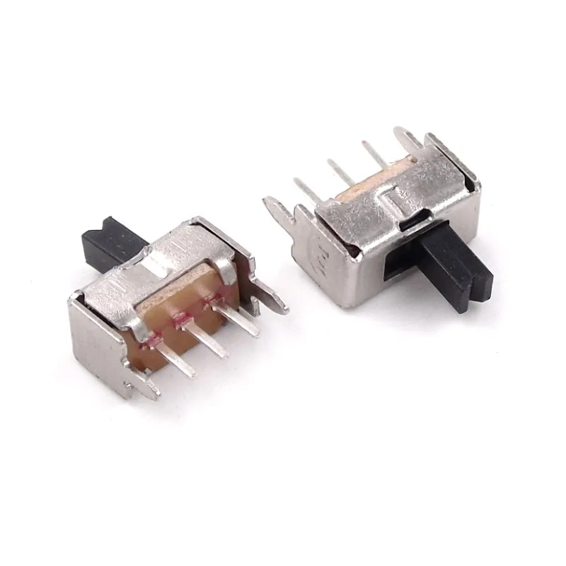 10Pcs SS12D07 mini Slide Switch 3pin 2 Position 1P2T SPDT High quality toggle switch Handle:3MM/4MM