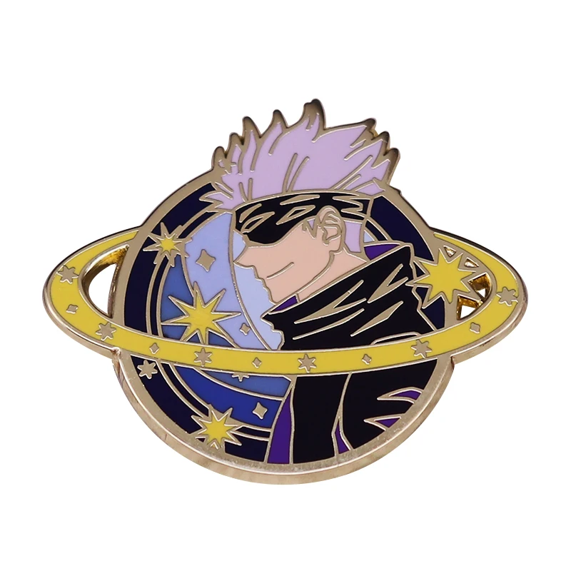 Jujutsu Kaisen Satoru Gojo Hard Enamel Pin Badge Dark Fantasy Jump Comics Brooch