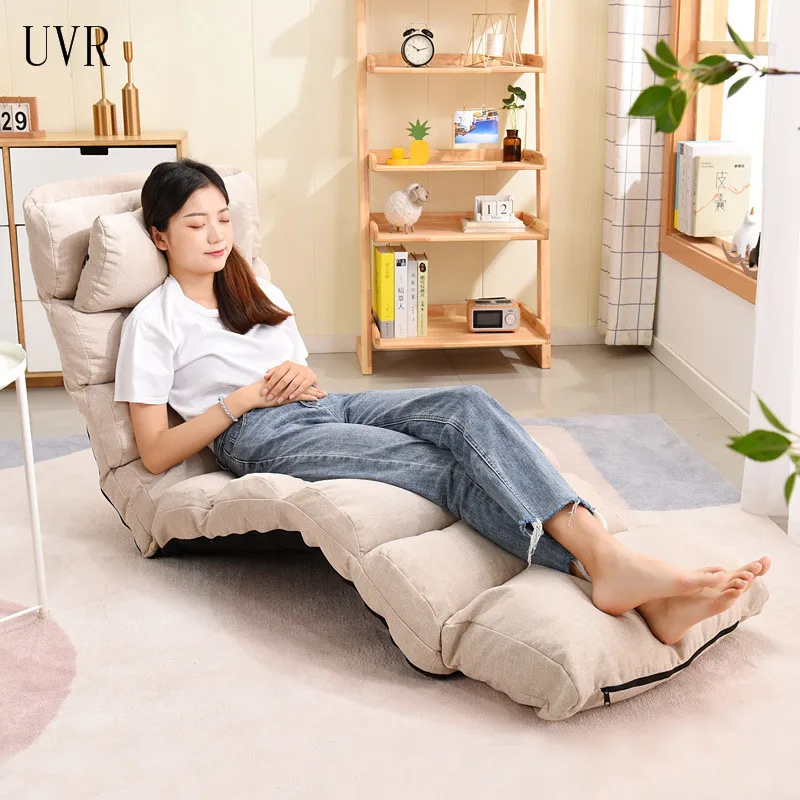 UVR Lazy Tatami Small Apartment Balcony Bay Window Chair Bedroom Single Small Sofa Adjustable Backrest Nap Chair