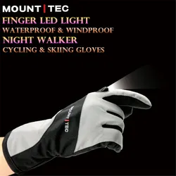 Montitec – gants de Ski pour hommes et femmes, unisexe, avec lumière LED USB, pour adolescents, garçons et filles, chauds, imperméables, pour écran tactile, pour la marche de nuit, hiver