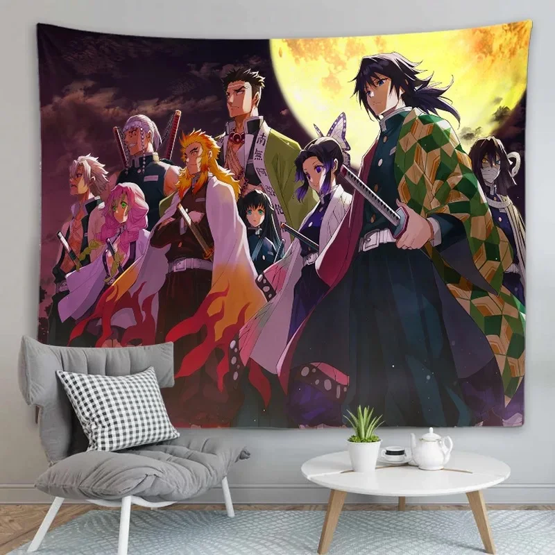 Loli Anime Demon Slayer Figure Tapestry Handsome Hidden Warrior Ninja Anime Tapestry Manga Wall Poster For Wall Décor Room Decor