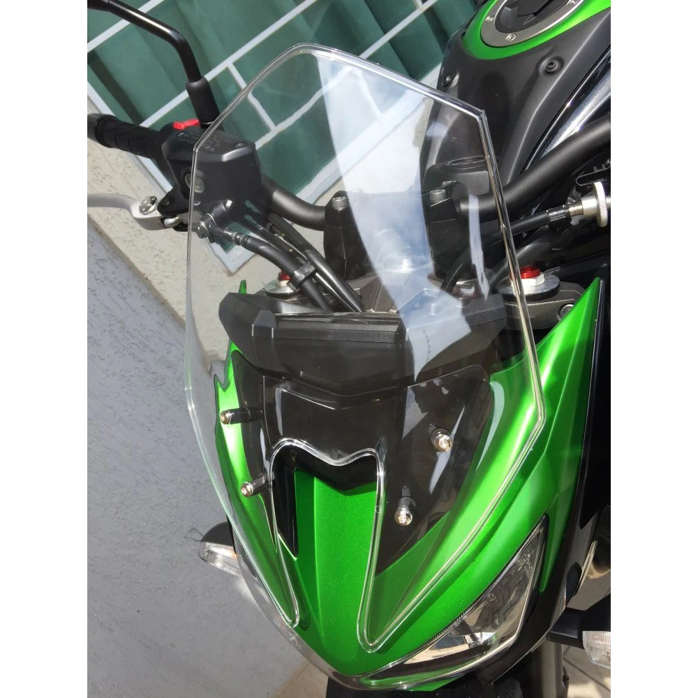 Motorcycle Double Bubble Windshield WindScreen For 2013 - 2016 Kawasaki Z800 Z 800 2014 2015 13 14 15 16 Black  Iridium