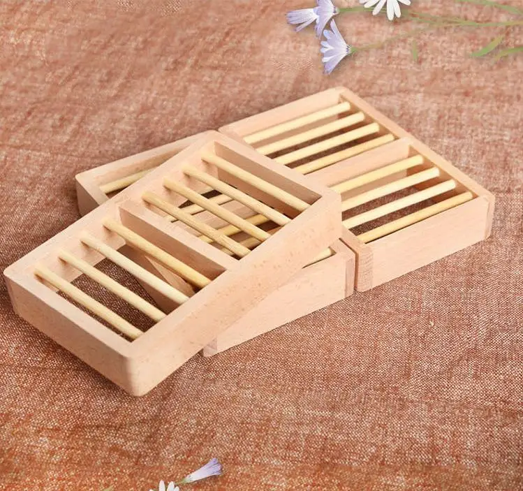 

Natural Wood Soap Dish Bathroom Soap Tray Handmade Wooden Soap Box SN3776