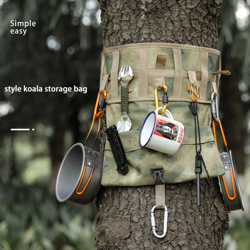 Style Koala Storage Bag Outdoor Camping Portable Tool Storage Tableware Hanging Bag