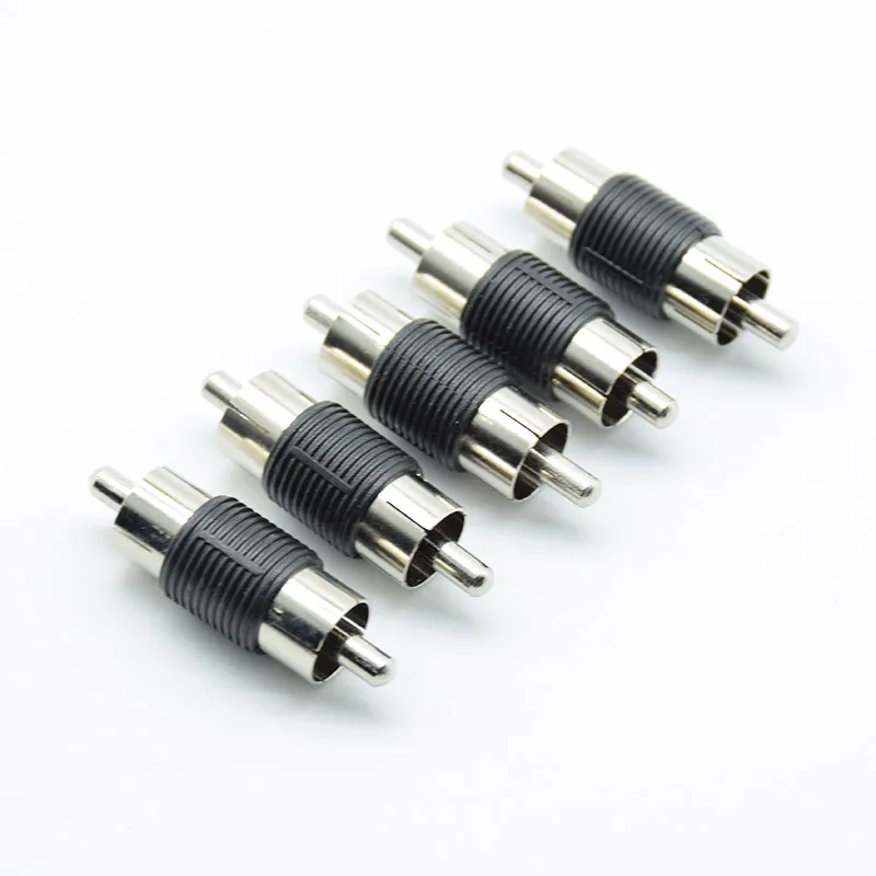 5pcs Straight AV RCA female to female  Video Adapter  Nickel RCA Male to Male Connector M/M Joiner Coupler Plug Audio Adapter