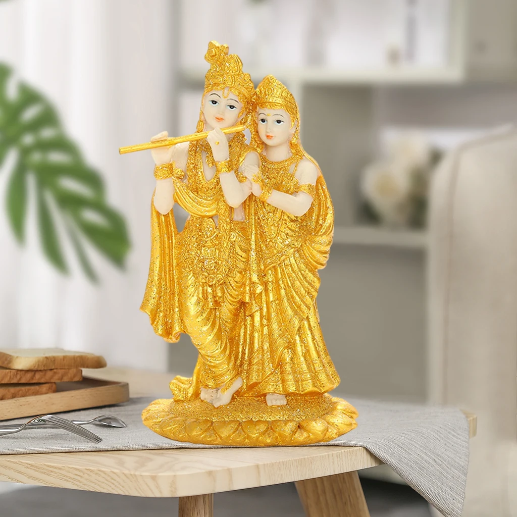 Radha and Krishna Buddha Statue Hindu God Goddess Home Ornaments Gifts