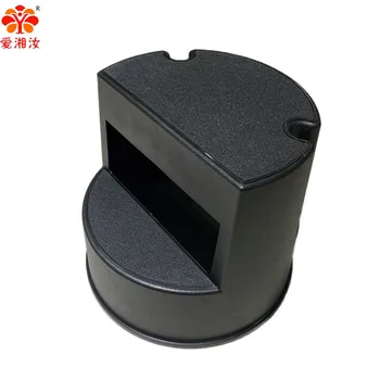 Aixiangru-movable plastic step stool, 2-step ladder, rolling stool, portable spring casters, easy to move, home shopping mall use, black