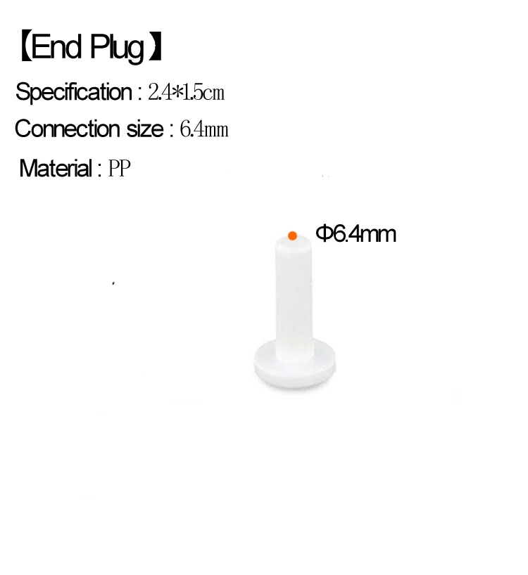HEMAN 1/4 Inch Straight end Plug End Cap Hole Seal Stoppers leakproof Slip-Lock Misting Nozzle Tees Blocked Tool RO water