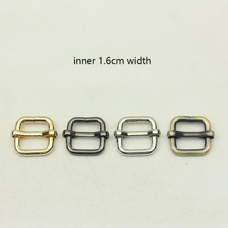 

30pc 16mm Mini Metal Slides Tri-glides Wire-formed Roller Pin Buckles Strap Slider Adjuster for Bags Garment Leather Accessories