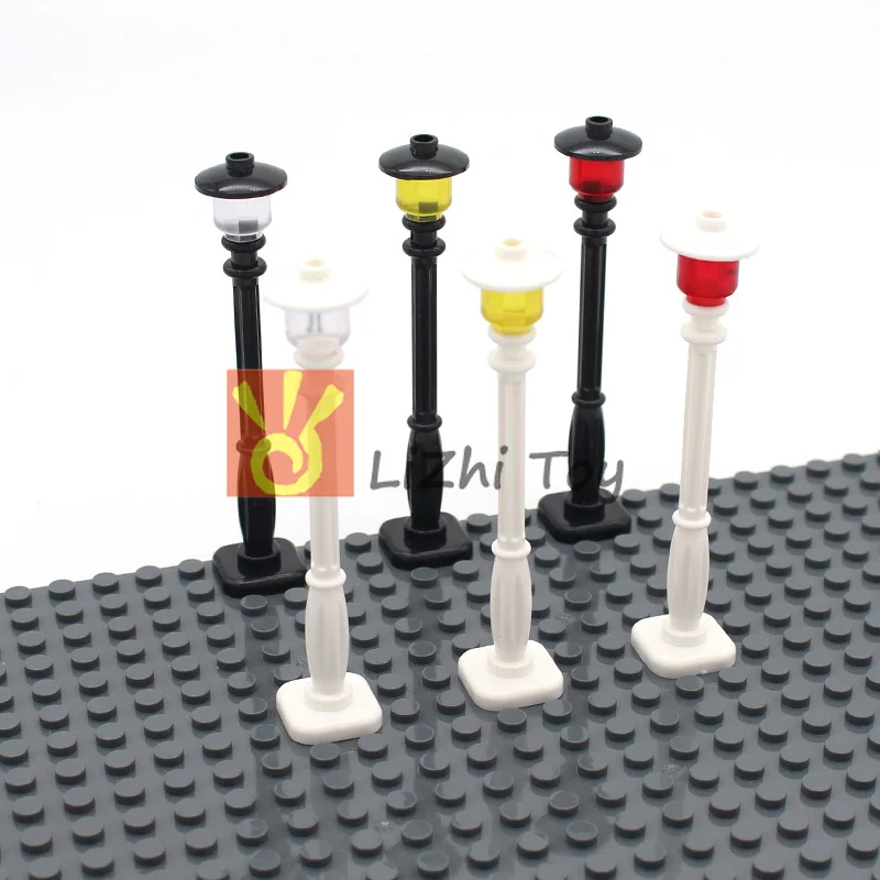 MOC Bricks 2039 Support 2x2x7 Lamp Post 6 Base Flutes DIY Enlighten Building Block Educational Toys Compatible with All Brands