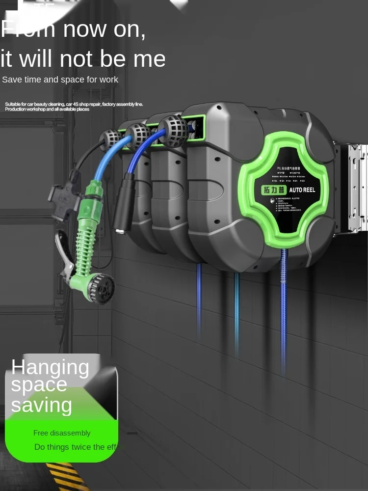 Carrete de tambor eléctrico, carrete de tubería retráctil automático, 2 núcleos, 3 núcleos, núcleo de cobre de múltiples hebras
