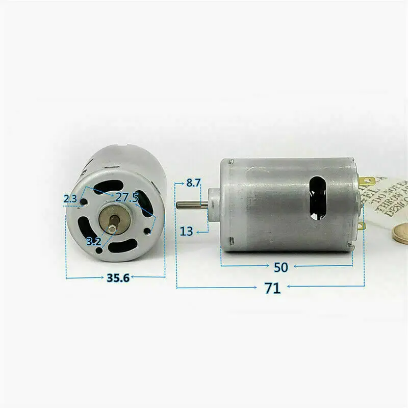 MABUCHI RS-540SH-7522 DC Motor 7.4V 9.6V 6V-12V 30000RPM High Speed Power Electric Tools Motor threaded shaft