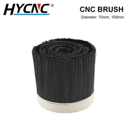 70mm / 100mm Nylon Wool Woodworking Engraving Brush Dust Hood Dust Cover For CNC Milling Machine Spindle Motor