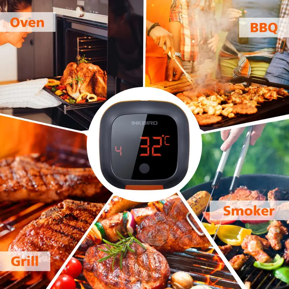 Imagem -06 - Forno de Cozinha Digital sem Fio Bluetooth Bbq Grelhar Termômetro Sonda para Meat Grill App Gratuito Inkbird-ibt4xs