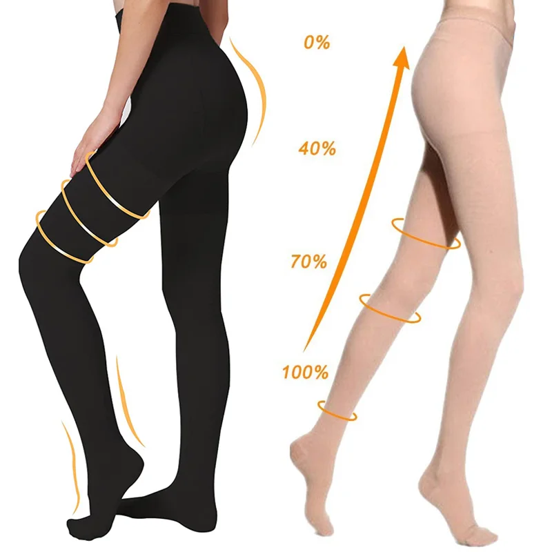 

Medical Woman Compression Pantyhose Stockings 20-30 MmHg Compression Support Pantyhose Thights for Swelling Edema Varicose Veins