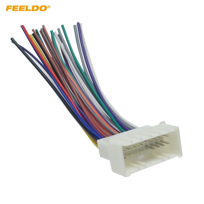 

FEELDO 1PC Car Radio Audio Stereo Full Pin Wiring Harness Adapter For Hyundai KIA Install Aftermarket CD/DVD Stereo #CT6144