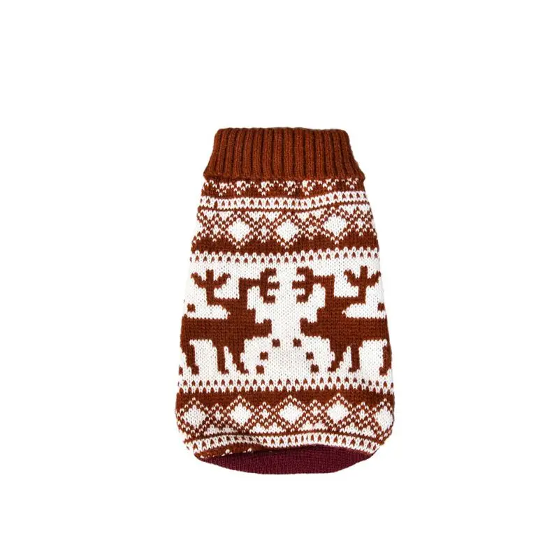 Warm Dog Clothes Knitted Cat Sweater For Small Medium Dogs Winter Pet Christmas Clothing Chihuahua Bulldogs Puppy Costume Coat