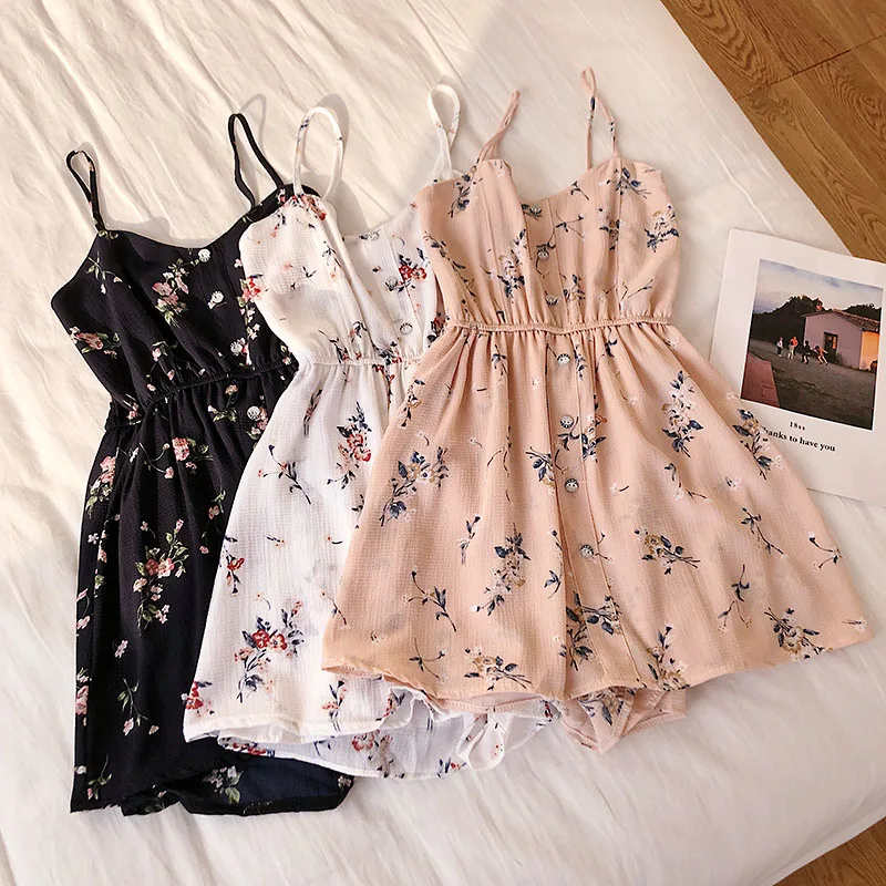 SINGREINY Sleeveless Floral Women Jumpsuits Summer Beach Wide Leg Overalls Fashion Korean Playsuits Bohemian Print Strap Rompers