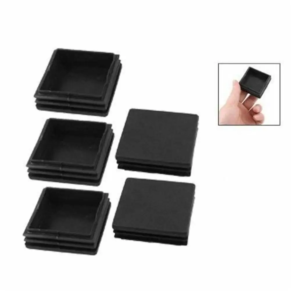 Imagem -04 - Plástico Preto Blanking End Caps Quadrado Insere para Tubo Seção de Tubo Atacado 50x100 mm 50x100 mm Novo 10 Pcs por Lote