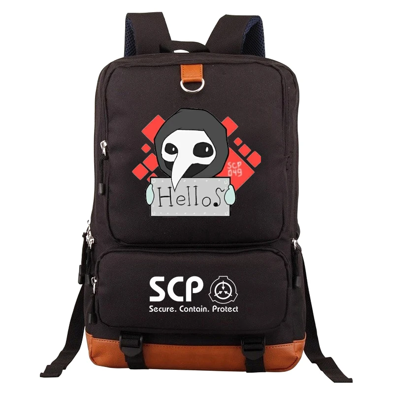 Sac à dos SCP en toile pour adolescents, sac d'école décontracté pour hommes et femmes, sac de voyage pour ordinateur portable