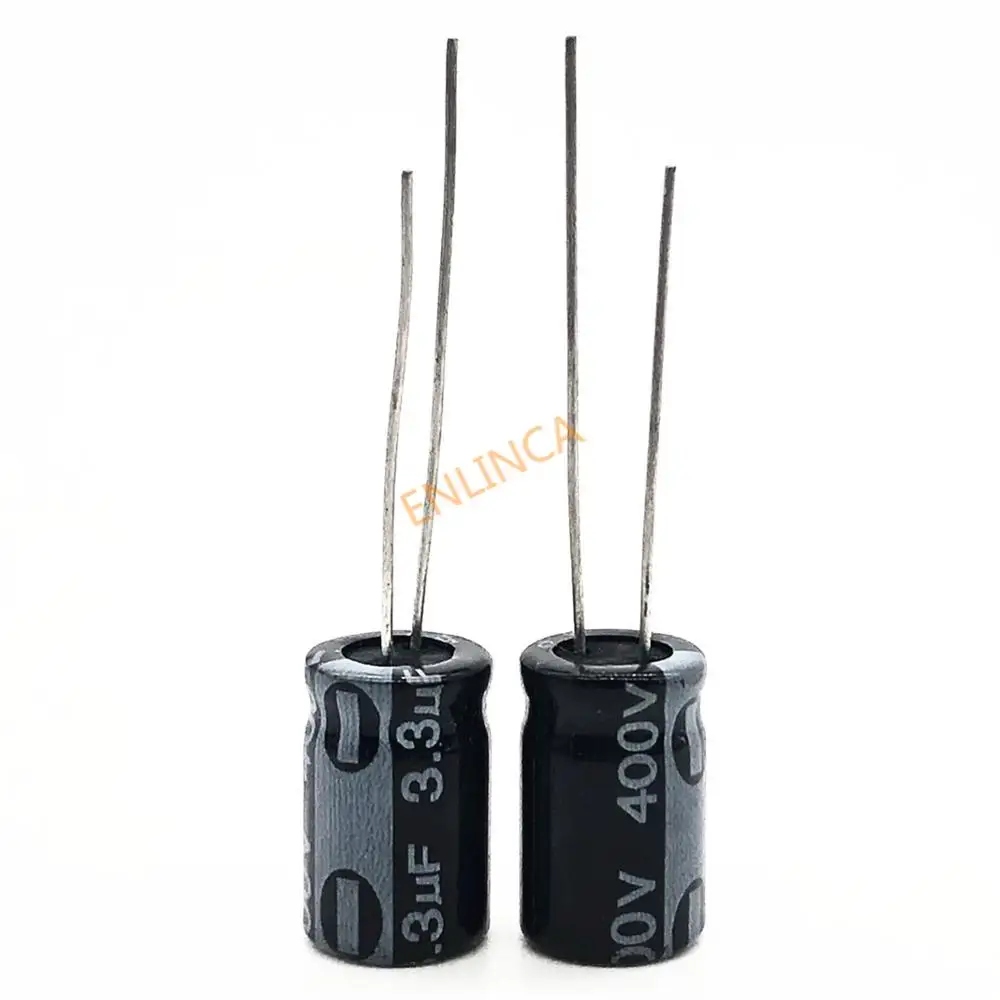Condensateur électrolytique en aluminium, 30 pièces/lot, 400V, 3.3UF, 8x12, Radial, 3300NF 20%