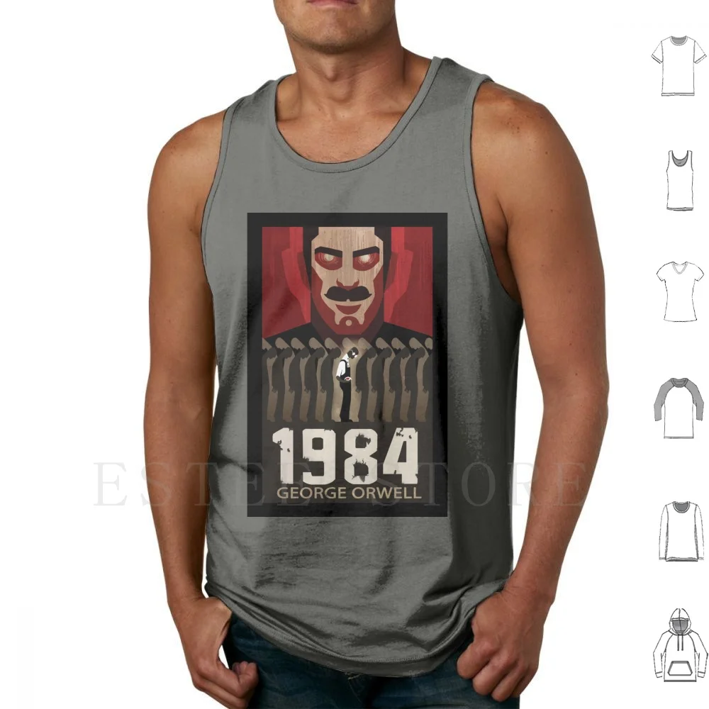 George Orwell 1984 Camisetas sin mangas Chaleco sin mangas George Orwell 1984 Política Estado de la policía Pesadilla Libro Literatura Distopya